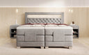Lit boxspring Velora Velours réglable électriquement avec LED