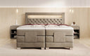 Lit boxspring Velora Velours réglable électriquement avec LED