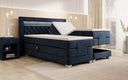 Lit boxspring Velora Velours réglable électriquement avec LED