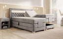 Lit boxspring Velora Velours réglable électriquement avec LED