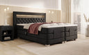 Lit boxspring Velora Velours réglable électriquement avec LED