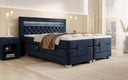 Lit boxspring Velora Velours réglable électriquement avec LED