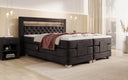 Lit boxspring Velora Velours réglable électriquement avec LED