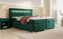 Lit boxspring Velora Velours réglable électriquement avec LED