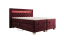 Lit boxspring Velora Velours réglable électriquement avec LED