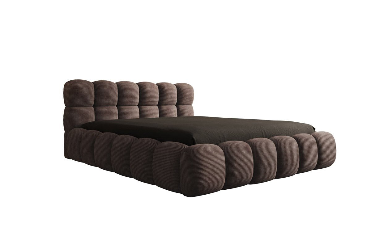 Designer Polsterbett Boston Ribstof met opbergruimte