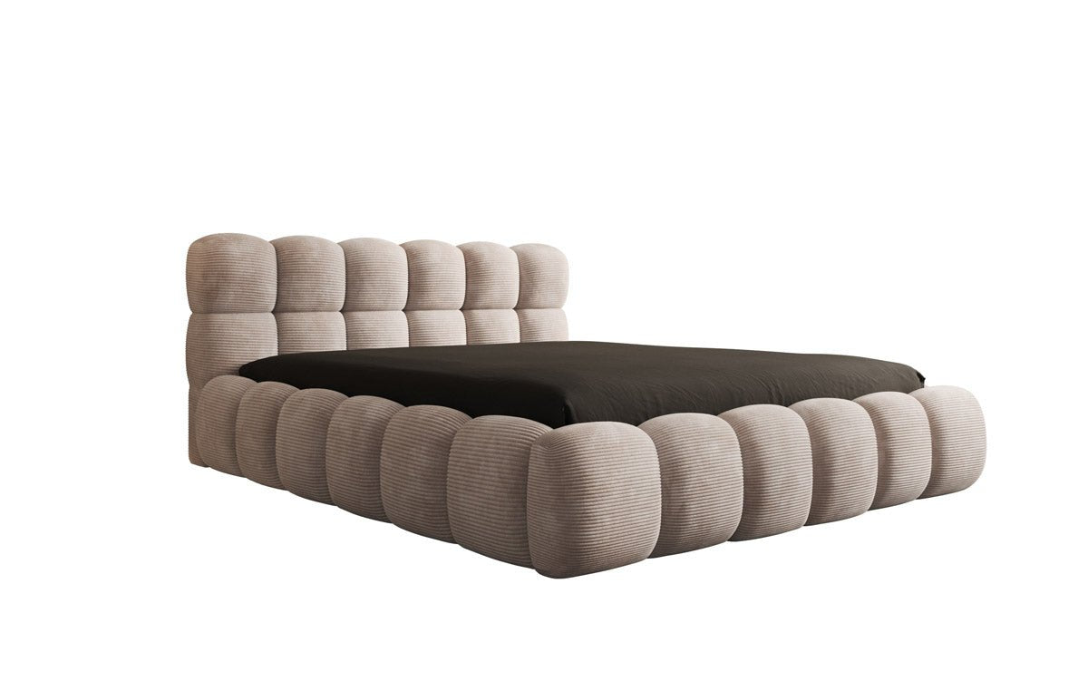 Designer Polsterbett Boston Ribstof met opbergruimte