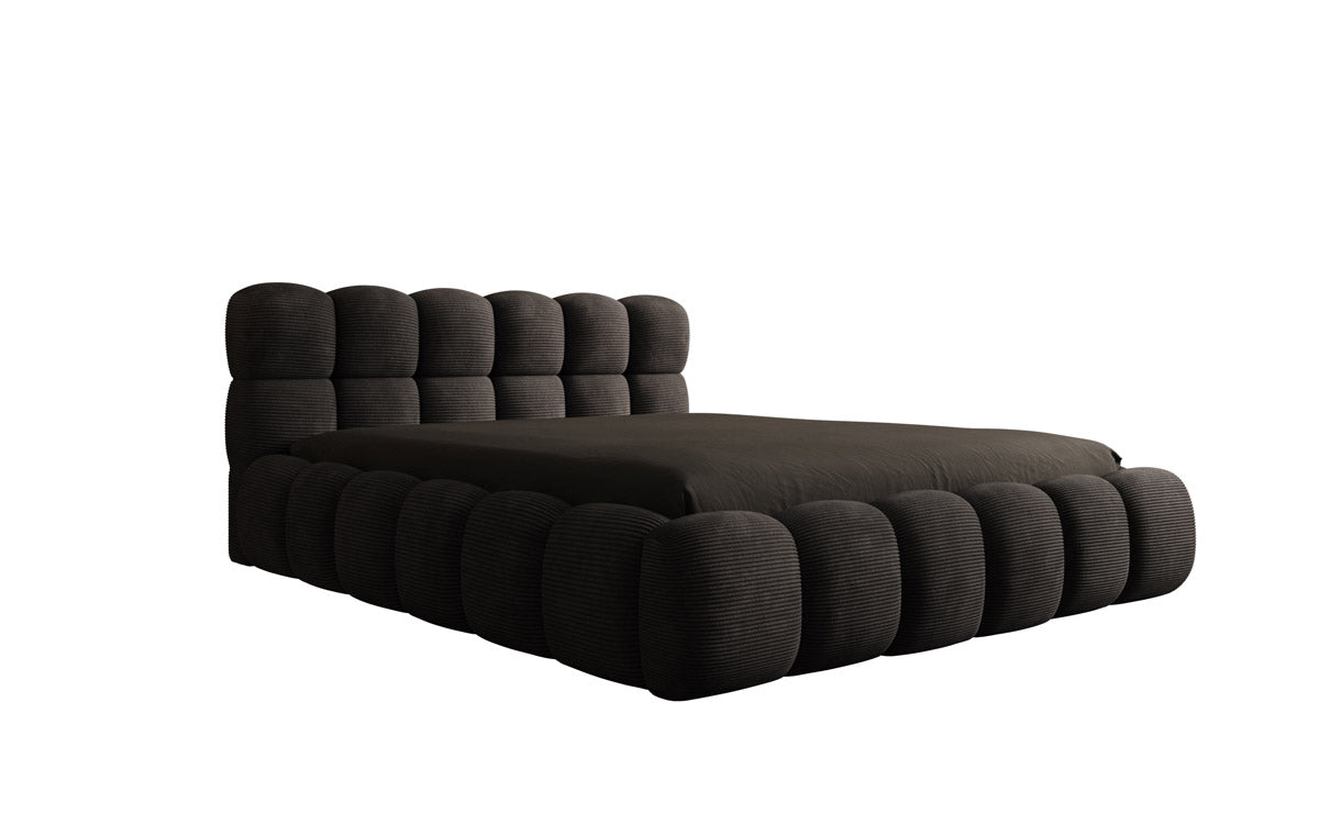 Designer Polsterbett Boston Ribstof met opbergruimte
