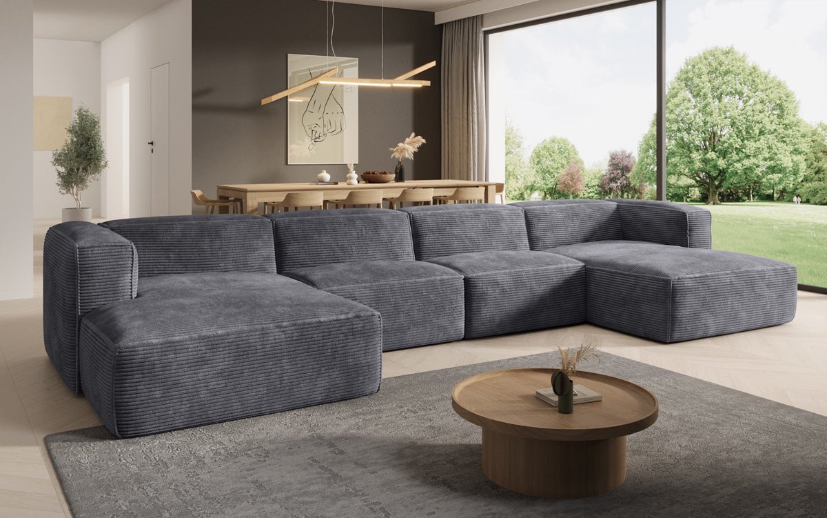 Canapé Designer Comfy U en Côtelé
