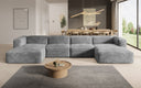 Designer Sofa Comfy U in Ribstof