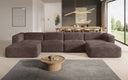 Designer Sofa Comfy U in Ribstof