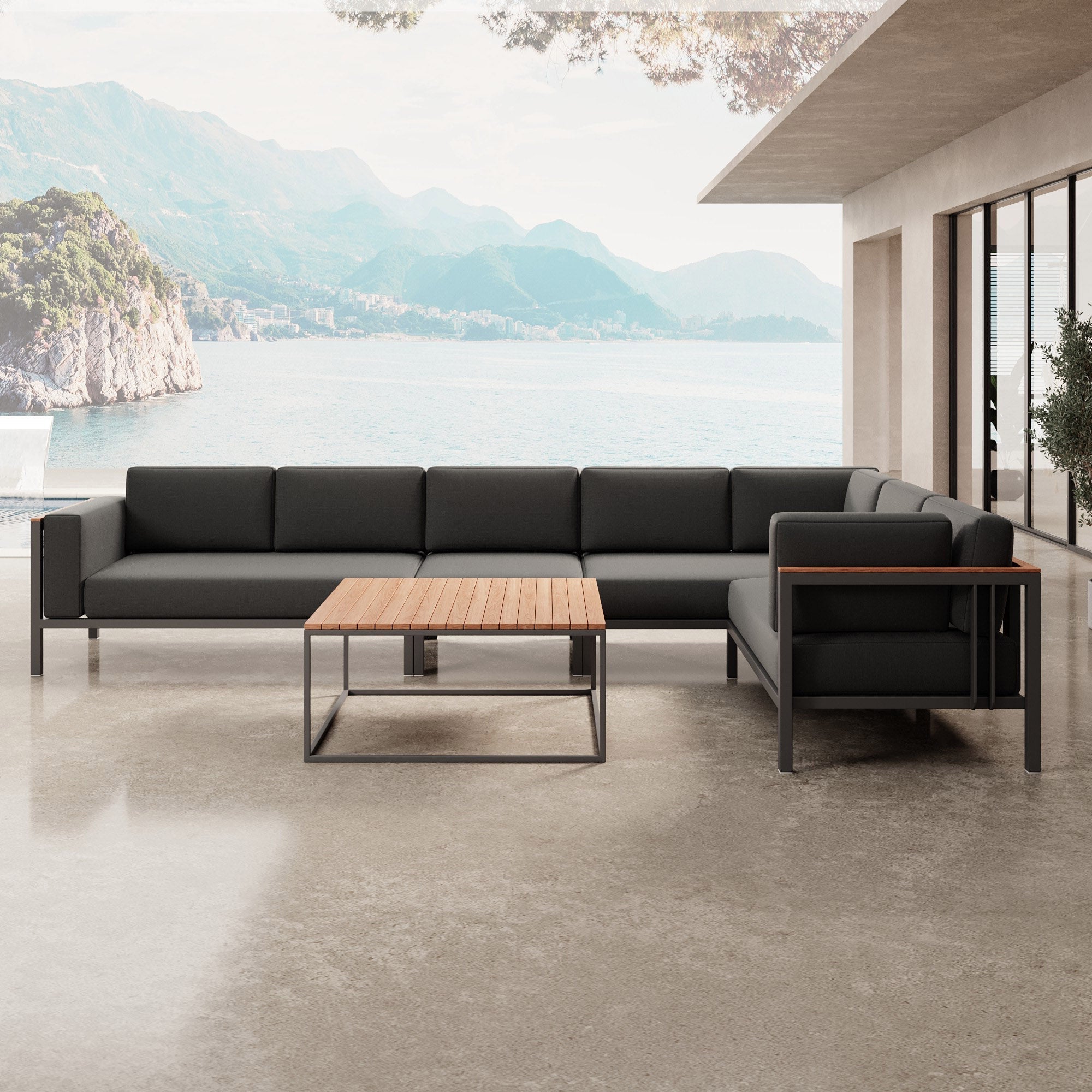 Euphoria – L-Maxilounge & table en aluminium | Collection Aevora™