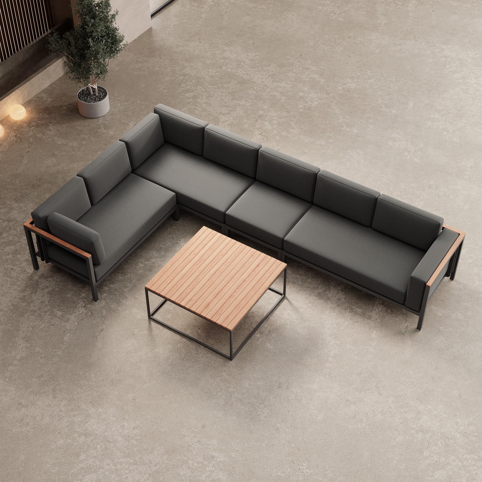 Euphoria – L-Maxilounge & table en aluminium | Collection Aevora™
