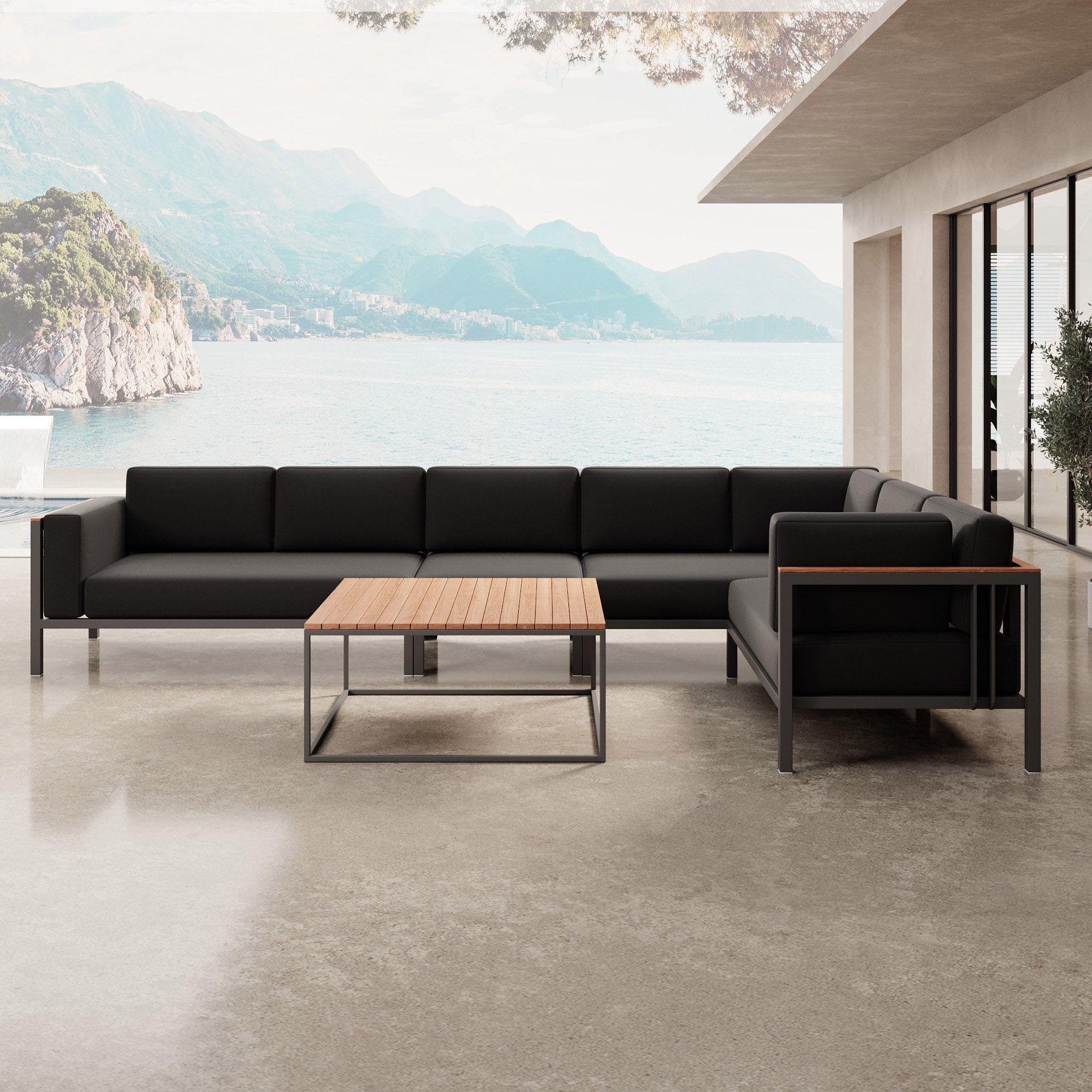 Euphoria – L-Maxilounge & table en aluminium | Collection Aevora™