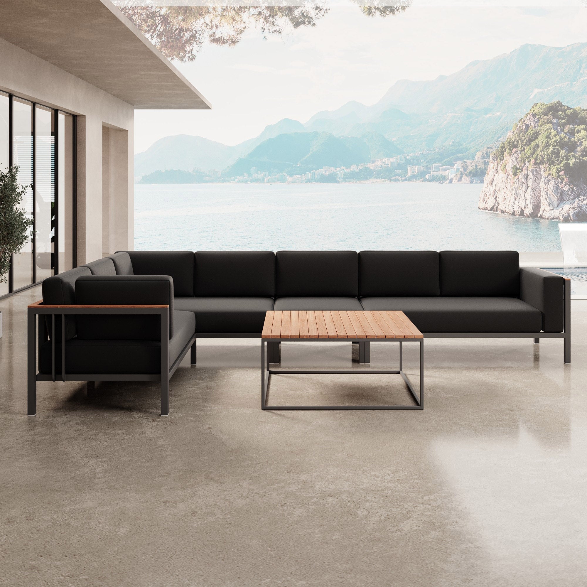 Euphoria – L-Maxilounge & table en aluminium | Collection Aevora™