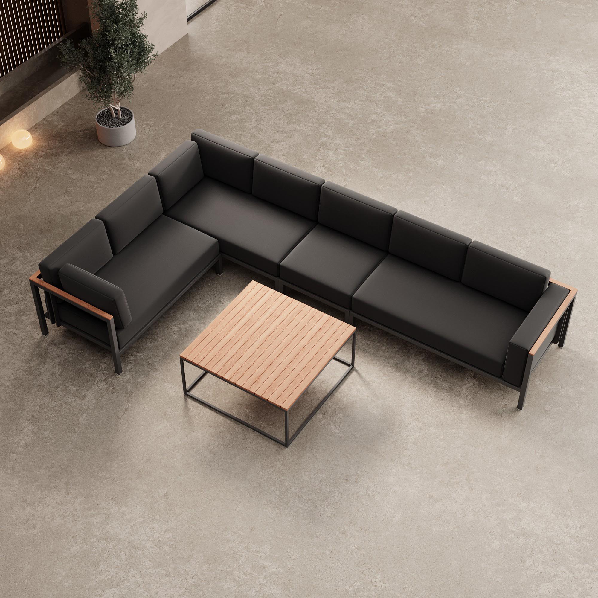 Euphoria – L-Maxilounge & table en aluminium | Collection Aevora™