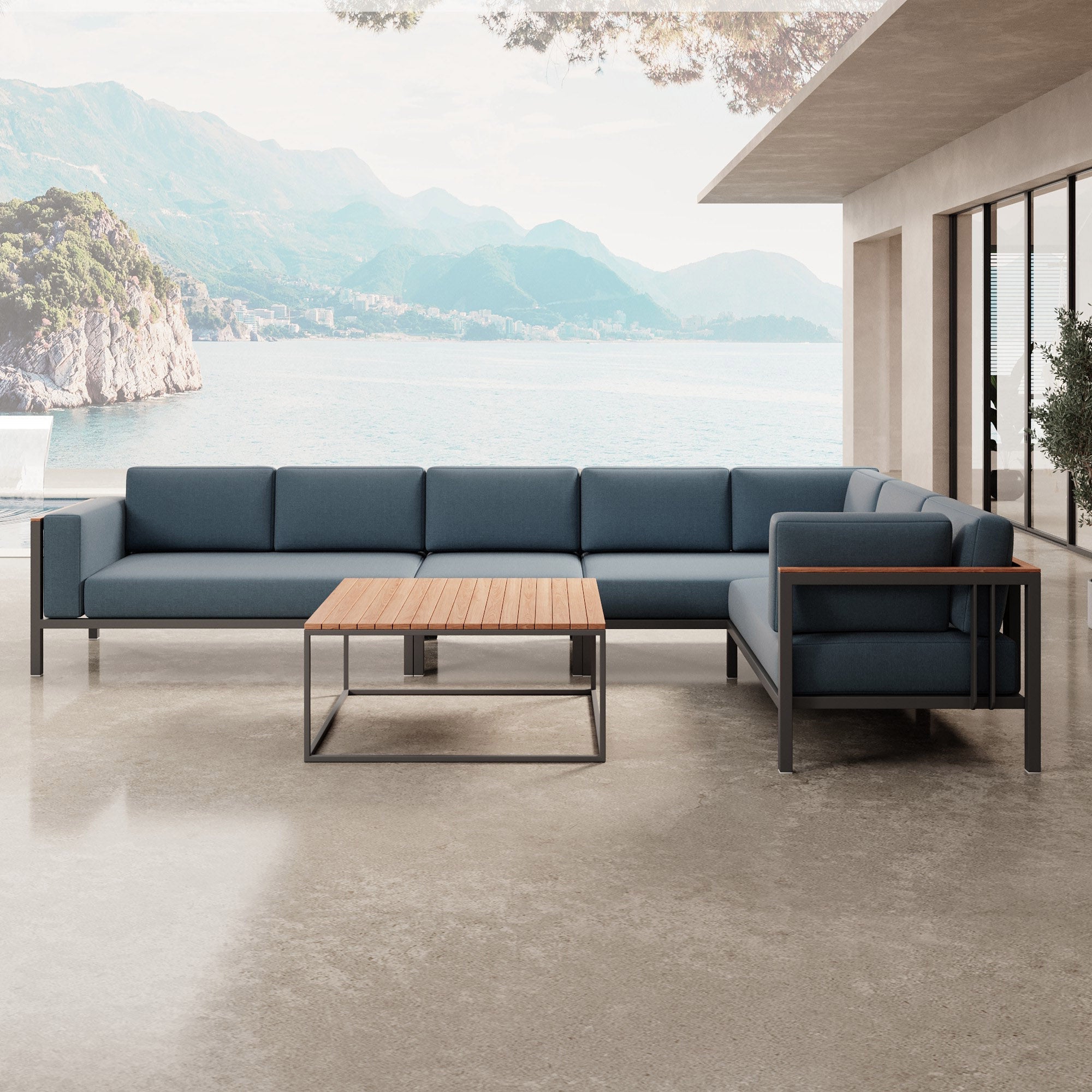 Euphoria – L-Maxilounge & table en aluminium | Collection Aevora™