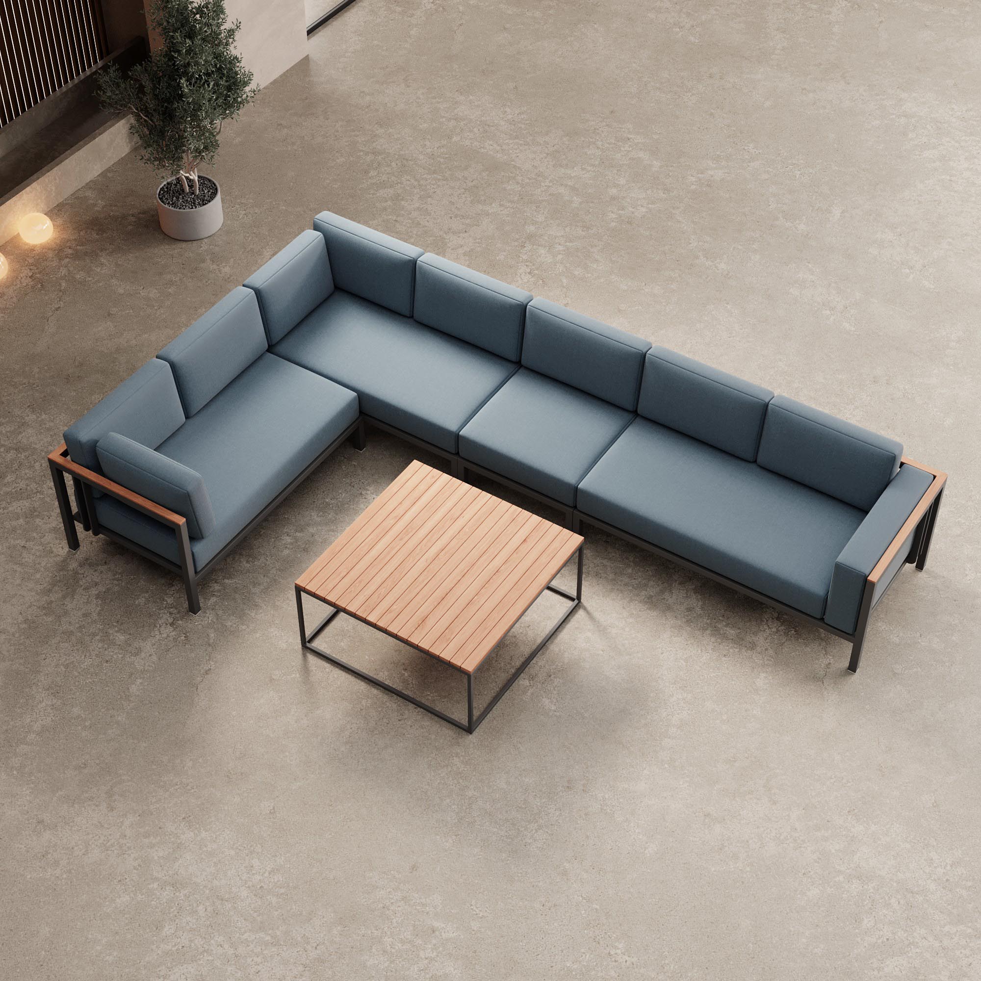 Euphoria – L-Maxilounge & table en aluminium | Collection Aevora™