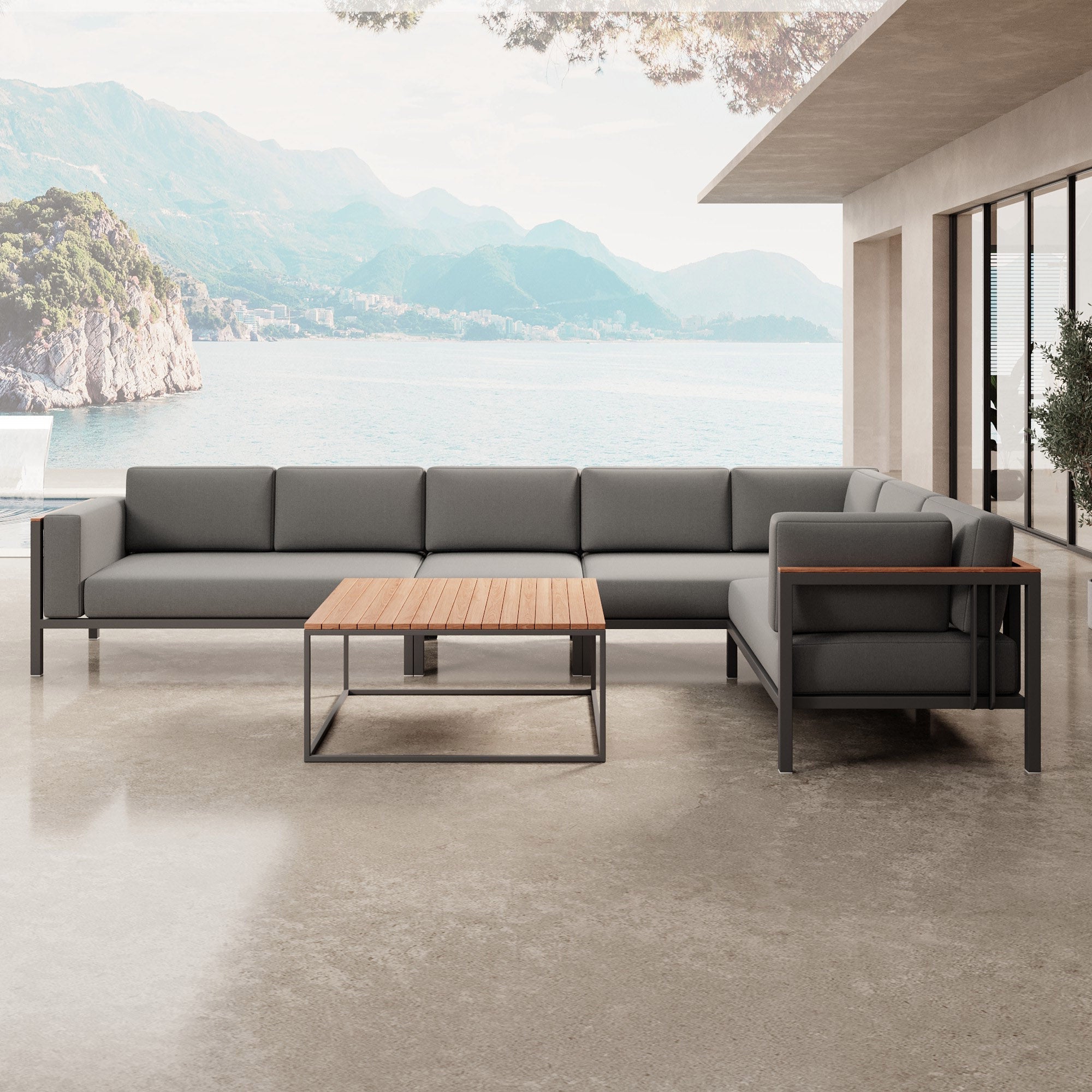 Euphoria – L-Maxilounge & table en aluminium | Collection Aevora™
