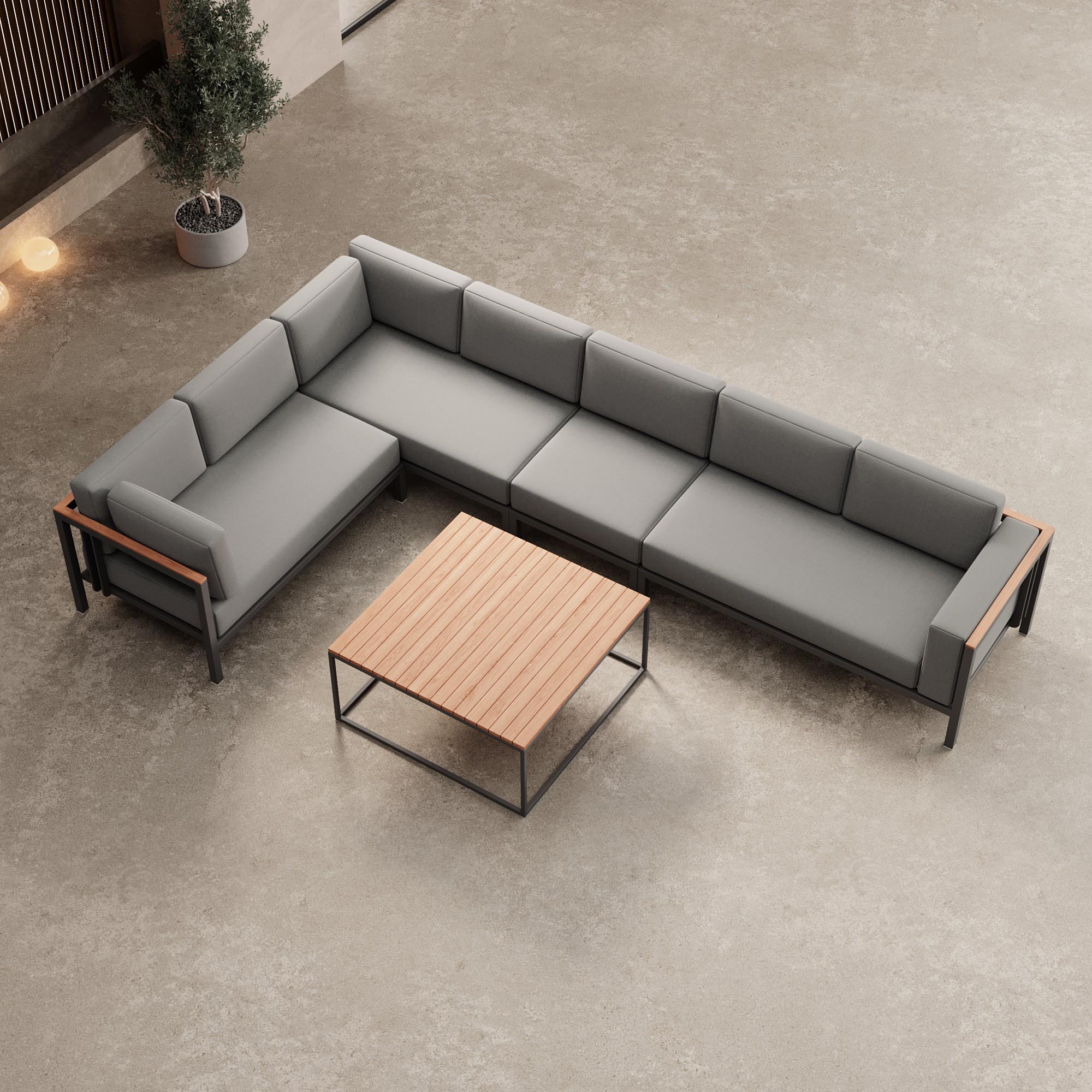 Euphoria – L-Maxilounge & table en aluminium | Collection Aevora™