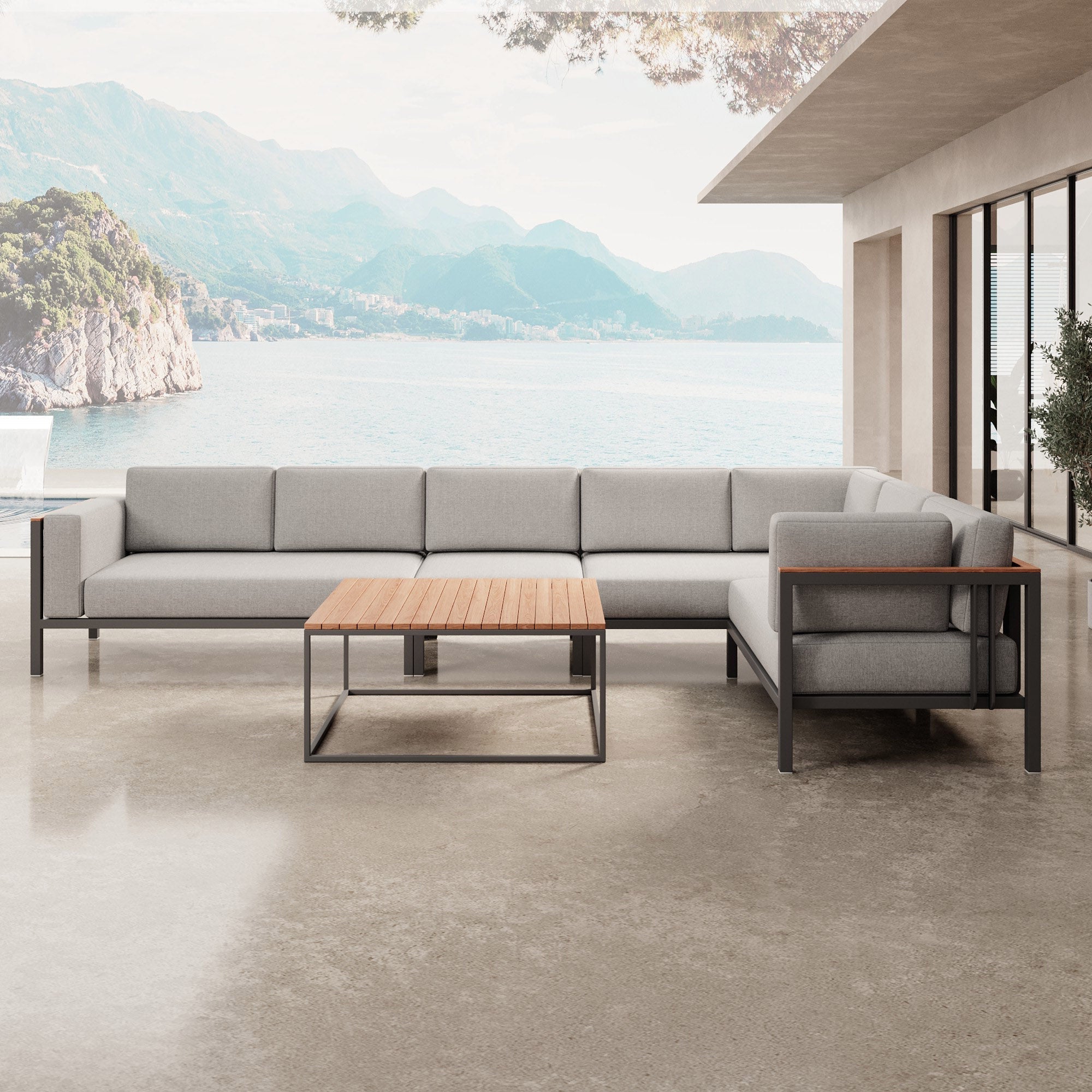 Euphoria – L-Maxilounge & table en aluminium | Collection Aevora™
