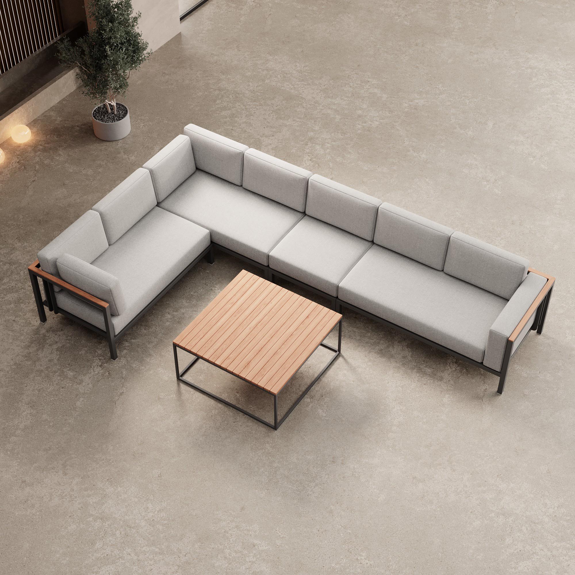 Euphoria – L-Maxilounge & table en aluminium | Collection Aevora™