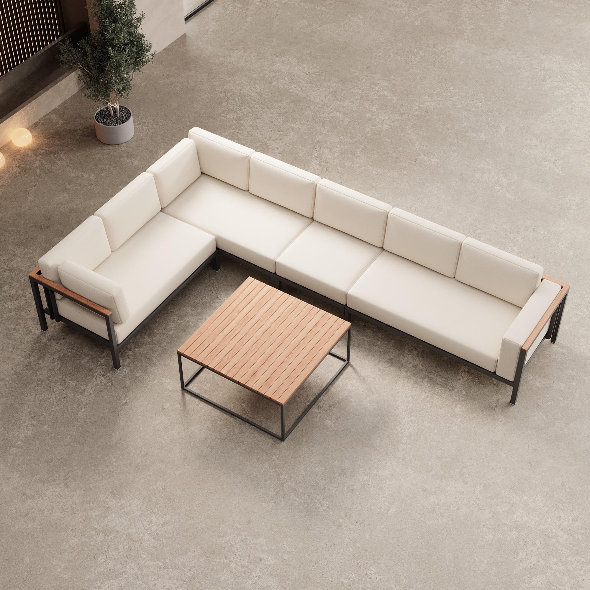 Euphoria – L-Maxilounge & table en aluminium | Collection Aevora™