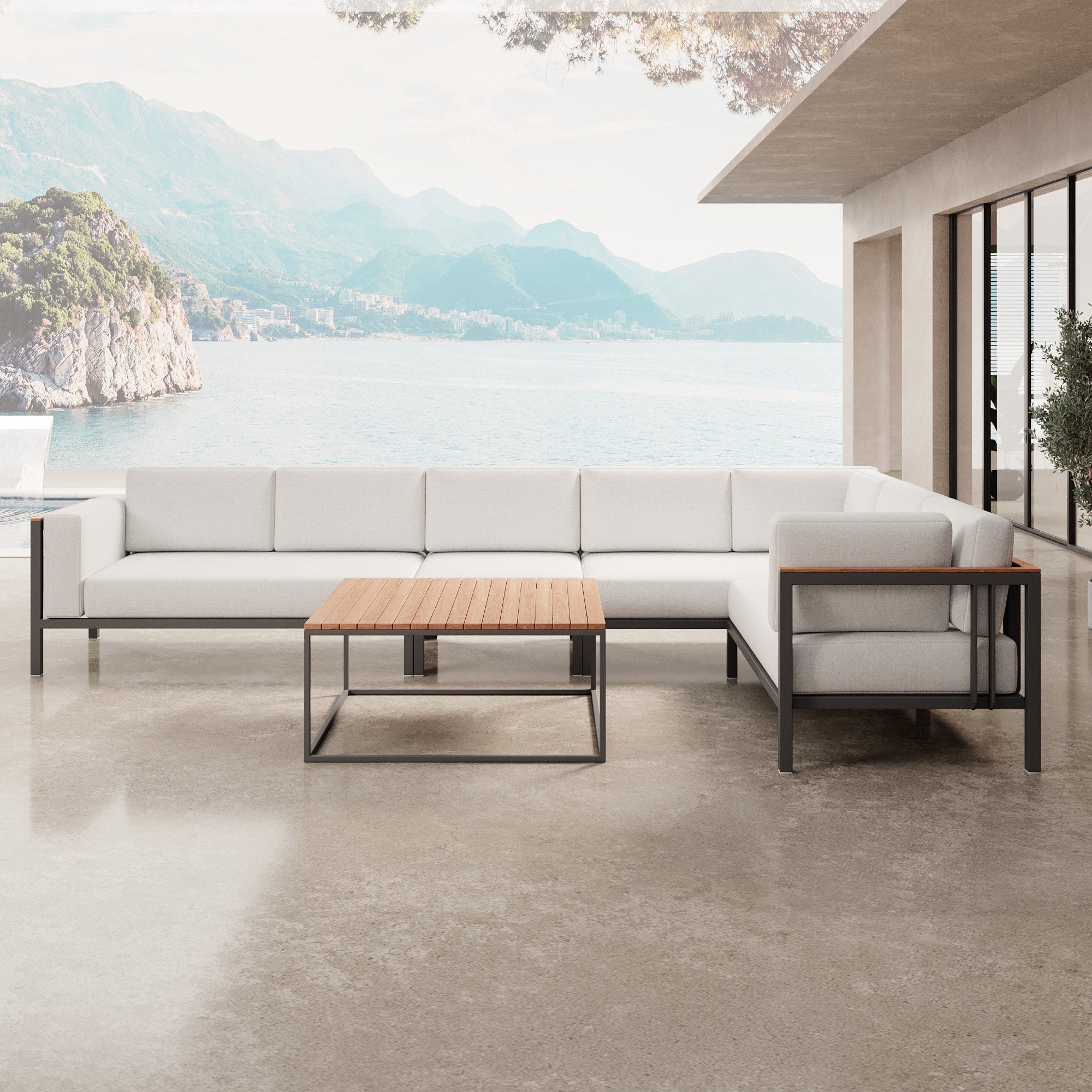 Euphoria – L-Maxilounge & table en aluminium | Collection Aevora™