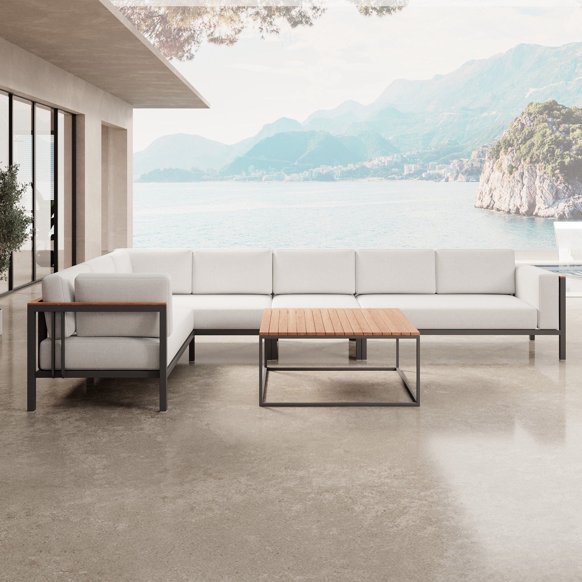 Euphoria – L-Maxilounge & table en aluminium | Collection Aevora™