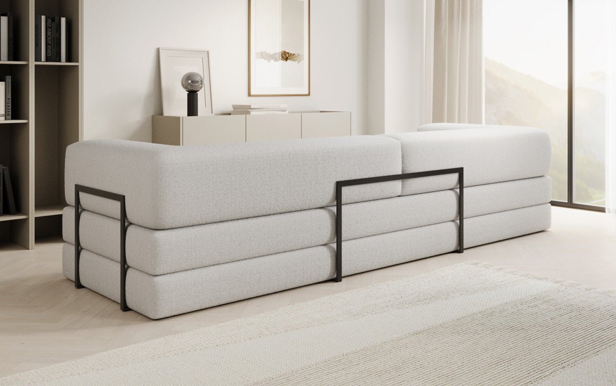 Canapé design Lazy 3 places XXL en Bouclé