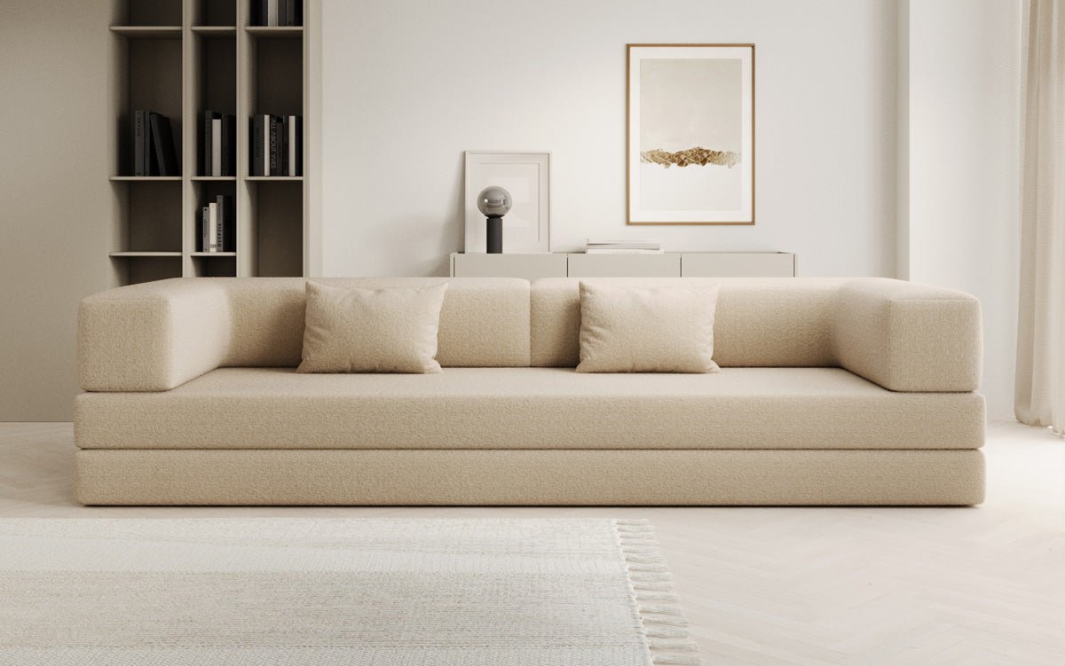 Canapé design Lazy 3 places XXL en Bouclé
