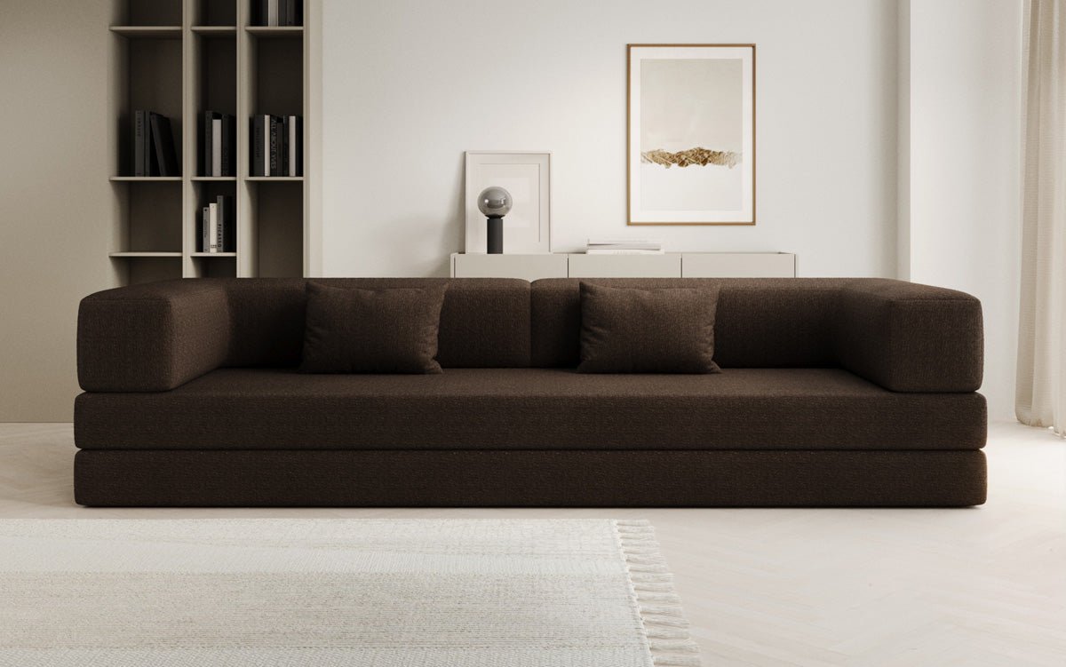 Canapé design Lazy 3 places XXL en Bouclé