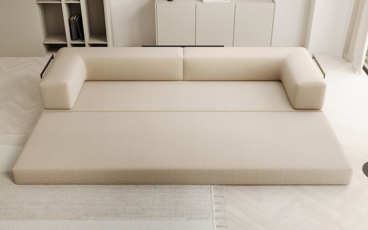 Canapé design Lazy 3 places XXL en Bouclé