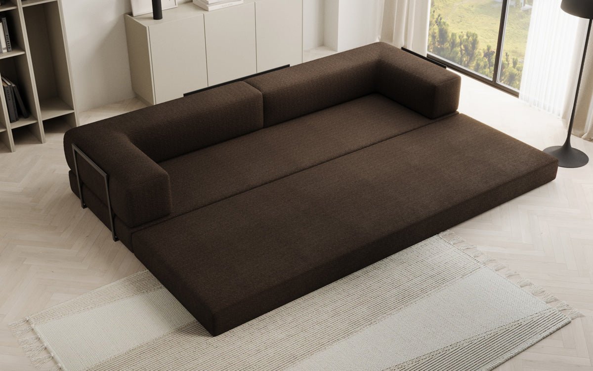 Canapé design Lazy 3 places XXL en Bouclé