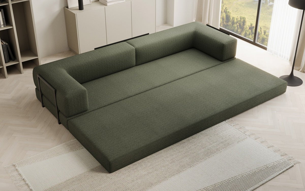 Canapé design Lazy 3 places XXL en Bouclé