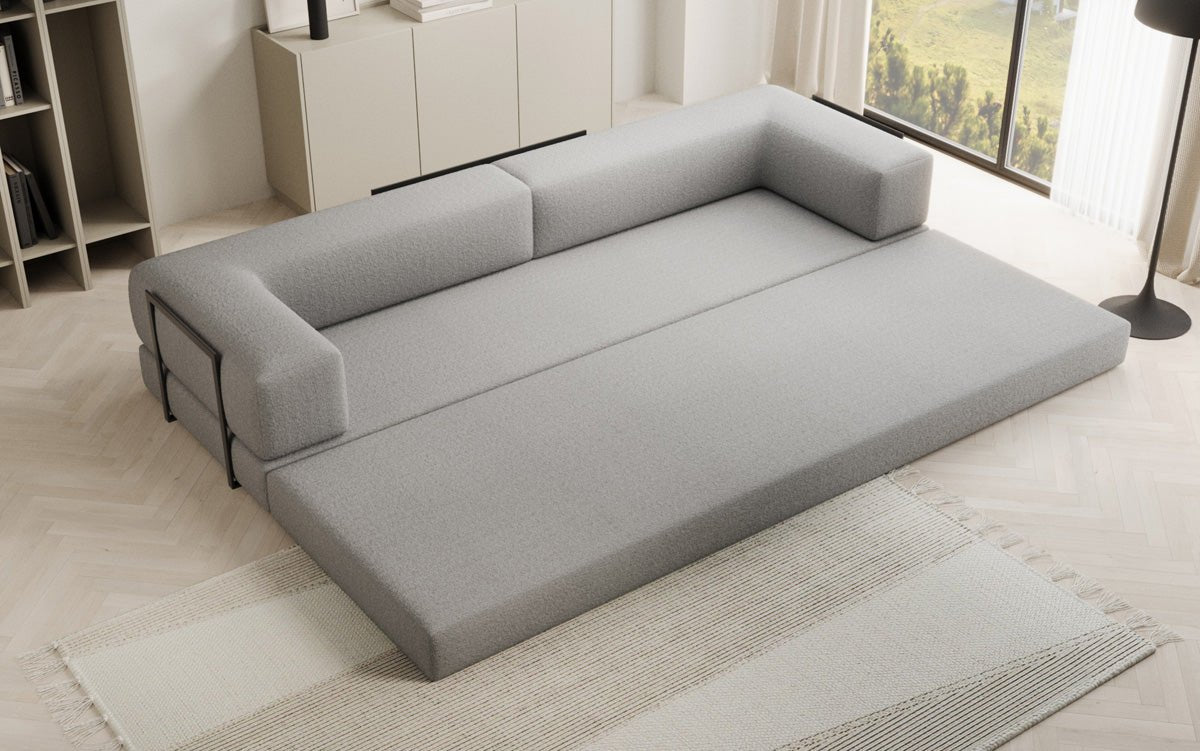 Canapé design Lazy 3 places XXL en Bouclé