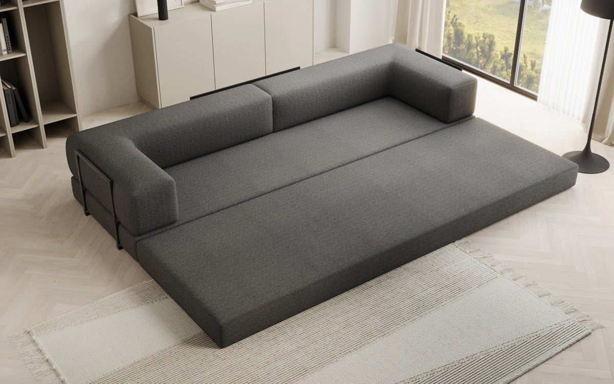 Canapé design Lazy 3 places XXL en Bouclé