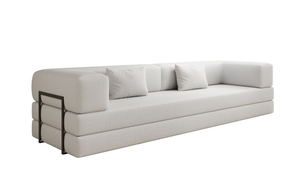 Canapé design Lazy 3 places XXL en Bouclé