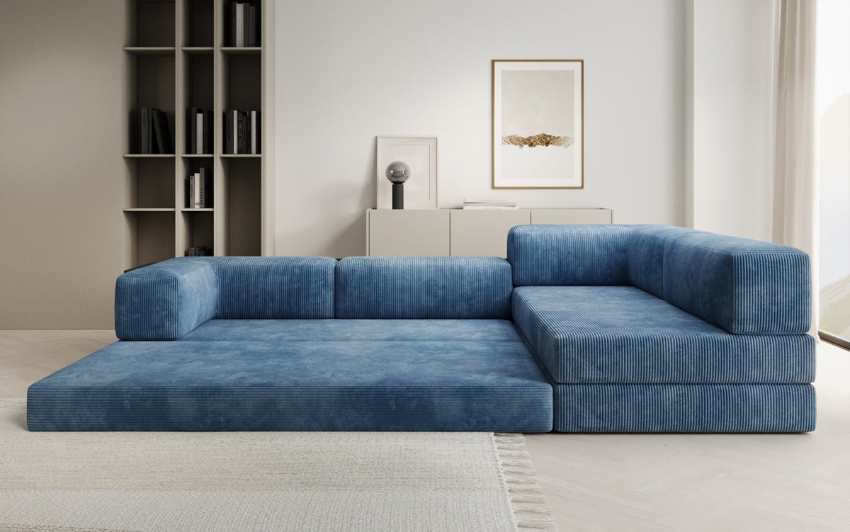 Designer Sofa Lazy L in Corduroy