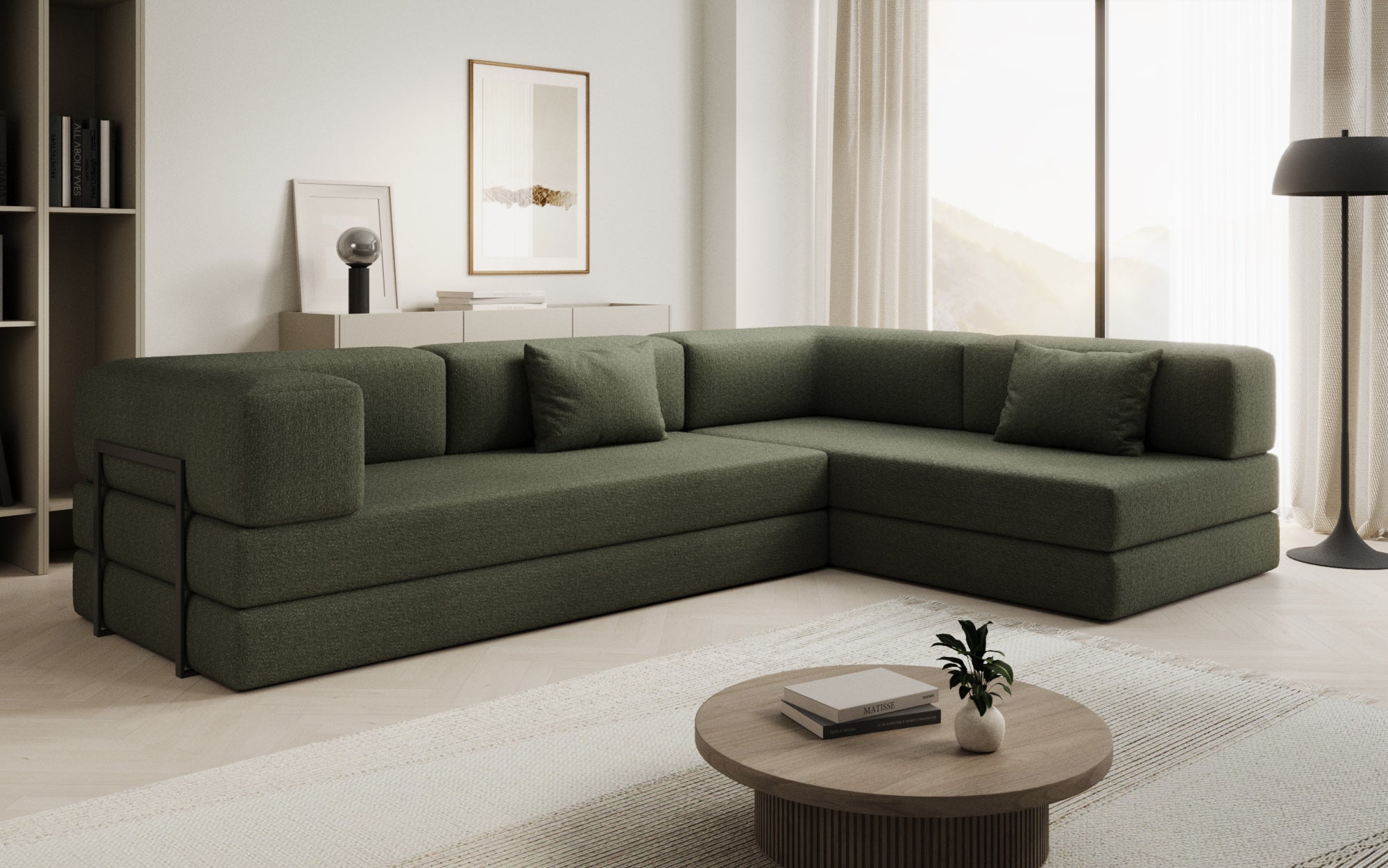 Extra hoes voor Sofa Lazy in Bouclé