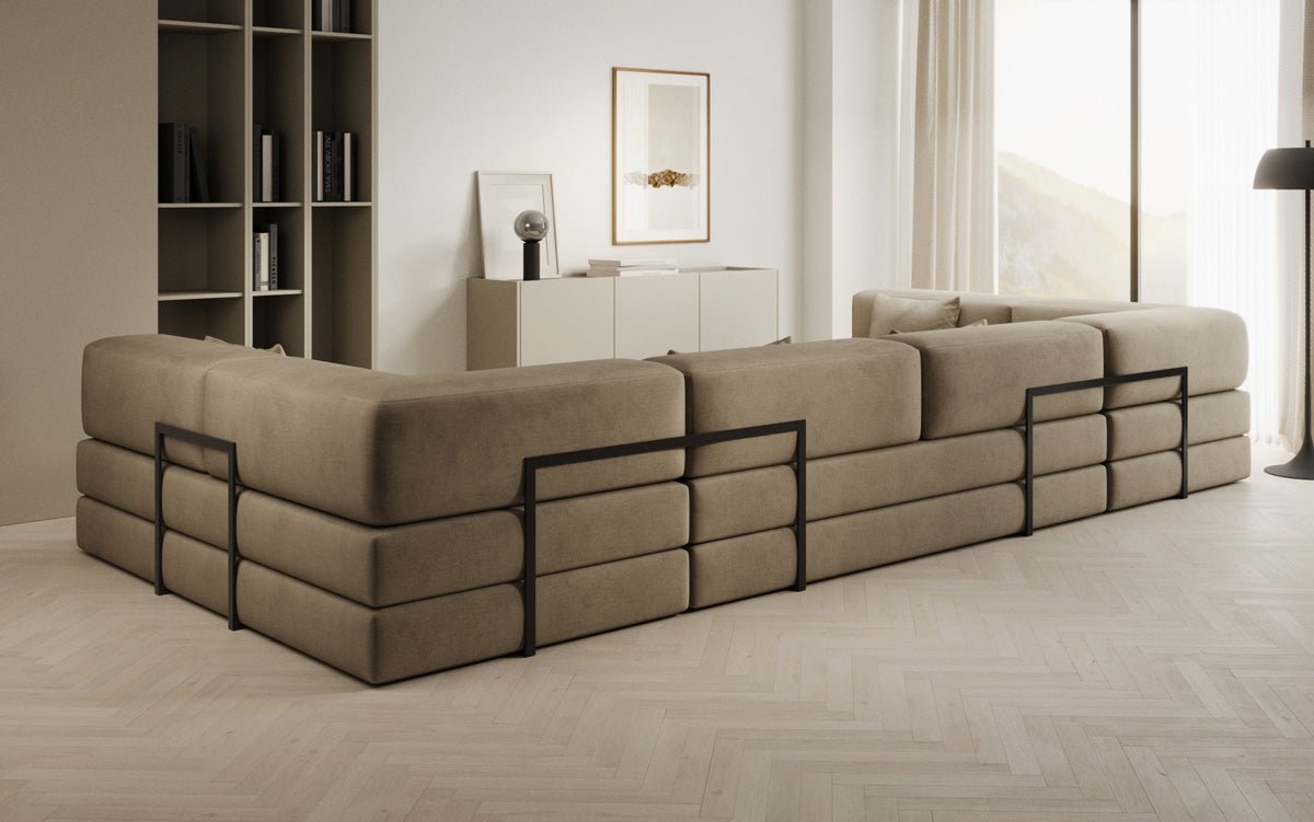 Designerbank Lazy U in Fluweel