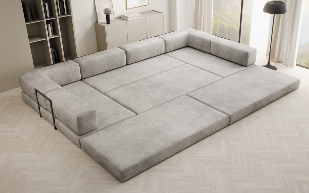 Designerbank Lazy U in Fluweel