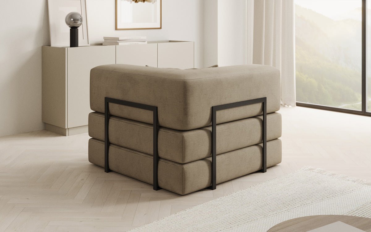 Canapé fauteuil Lazy en Velours