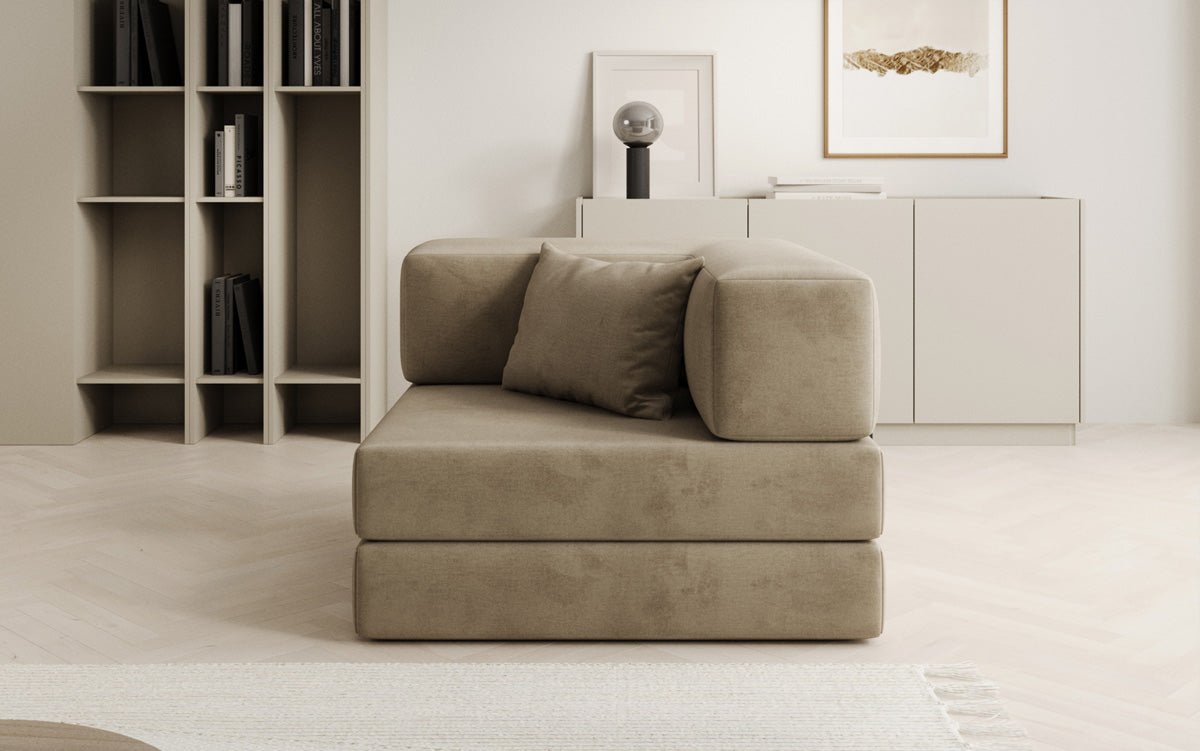 Canapé fauteuil Lazy en Velours