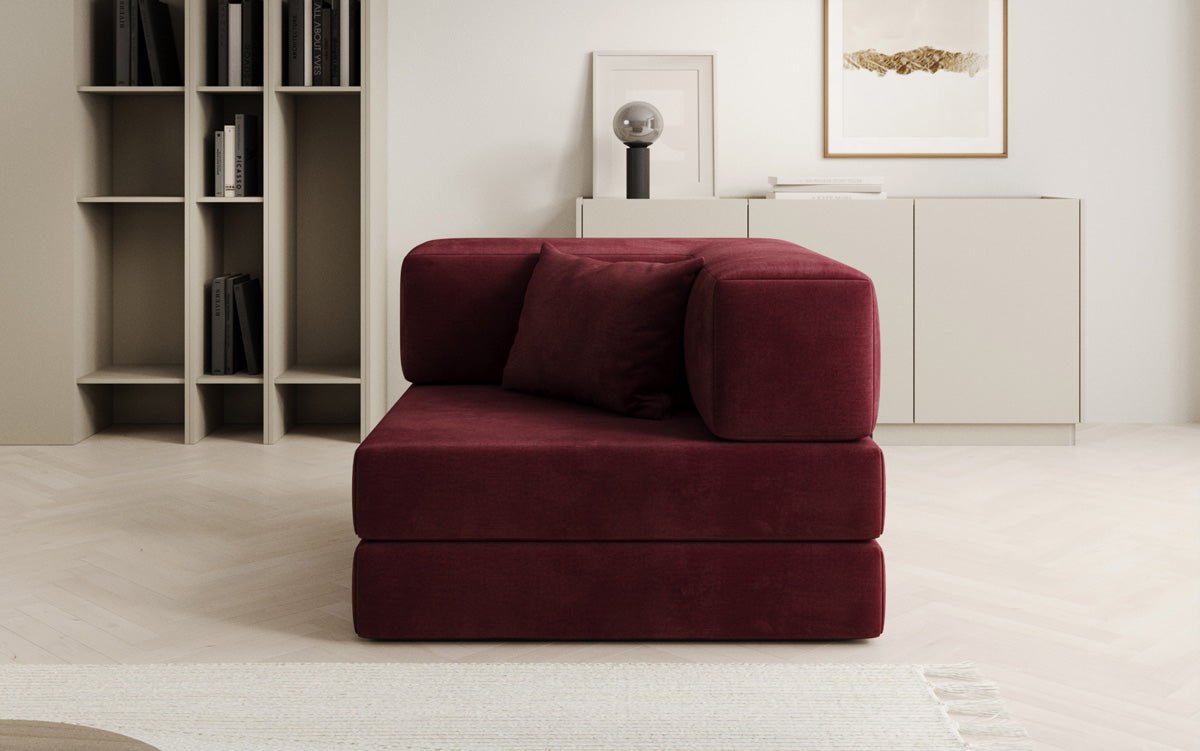 Canapé fauteuil Lazy en Velours