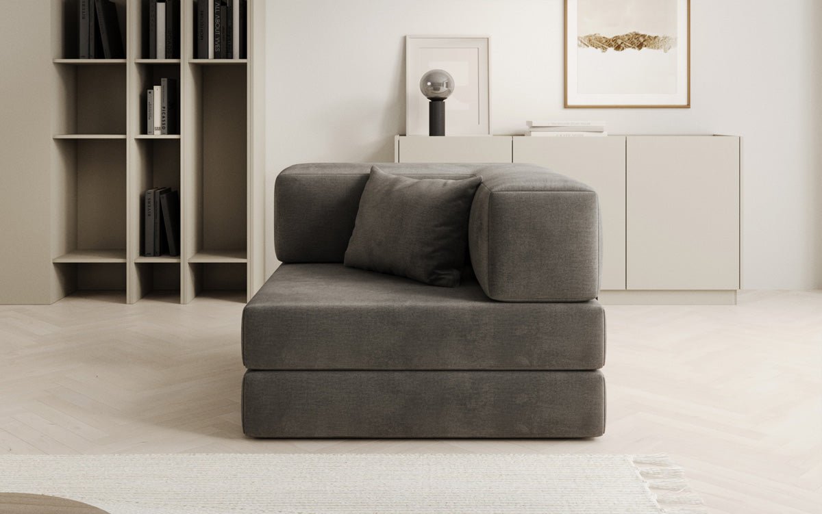 Canapé fauteuil Lazy en Velours