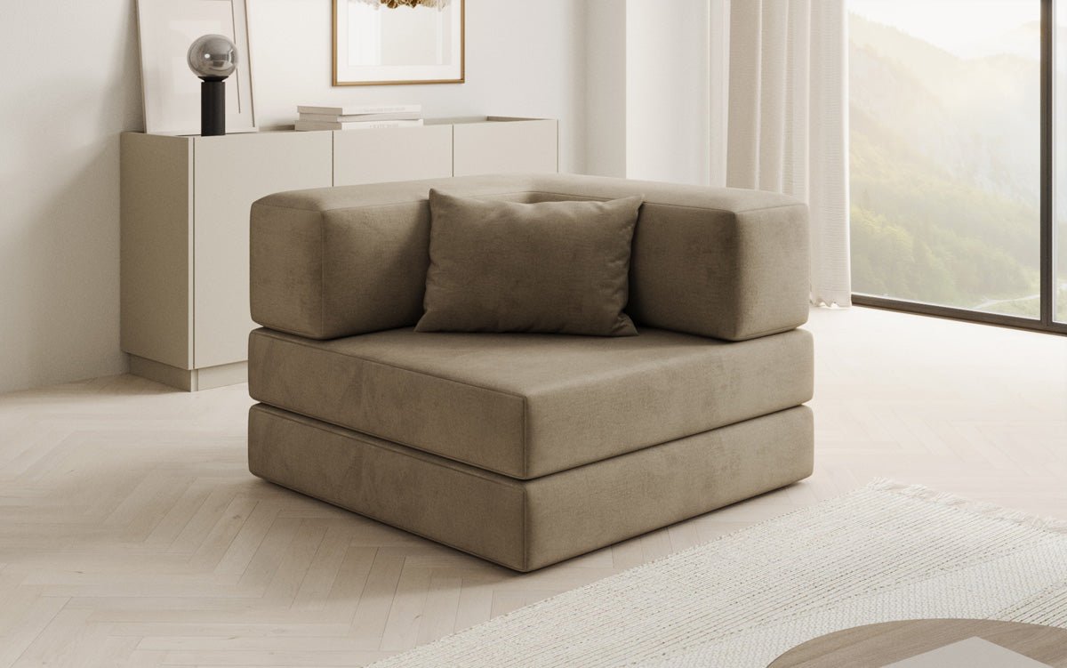 Canapé fauteuil Lazy en Velours