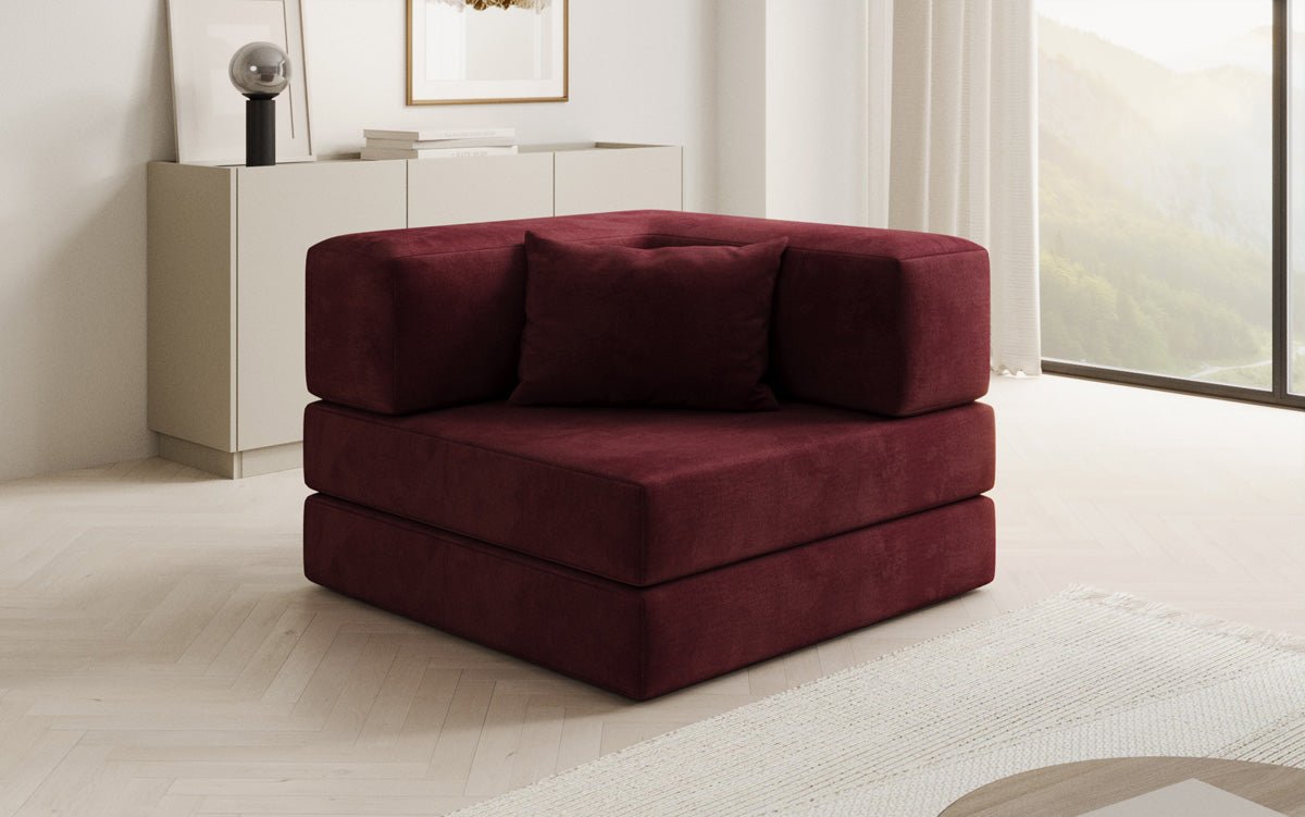 Canapé fauteuil Lazy en Velours