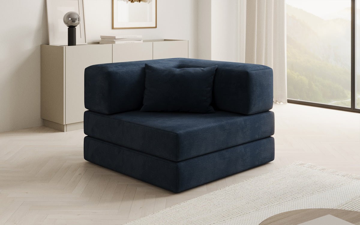 Canapé fauteuil Lazy en Velours