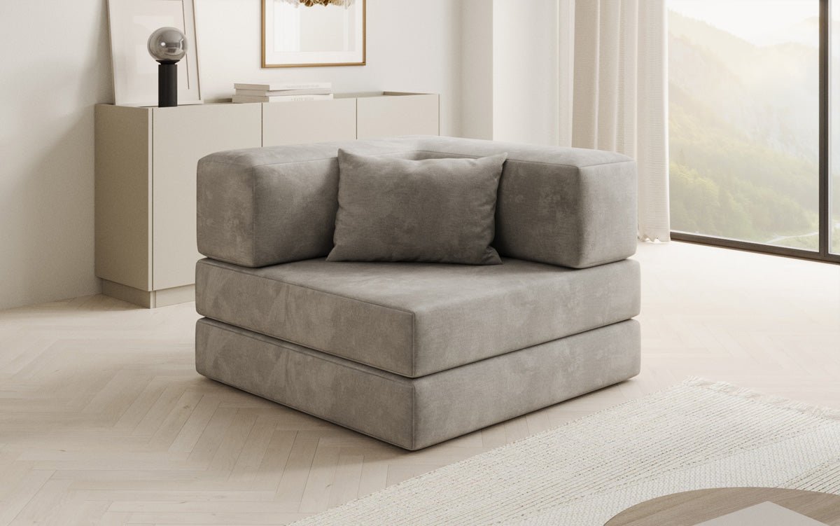 Canapé fauteuil Lazy en Velours